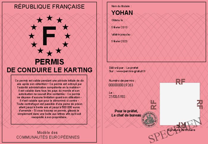 diplome karting